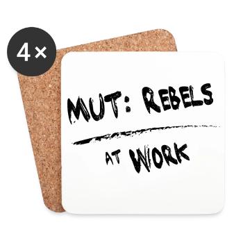 MUT Rebels schwarz - Untersetzer (4er-Set) - Weiß - Vorne