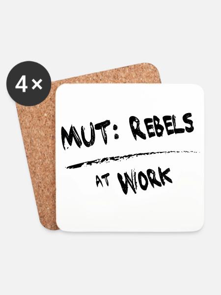 MUT Rebels schwarz - Untersetzer (4er-Set) - Weiß