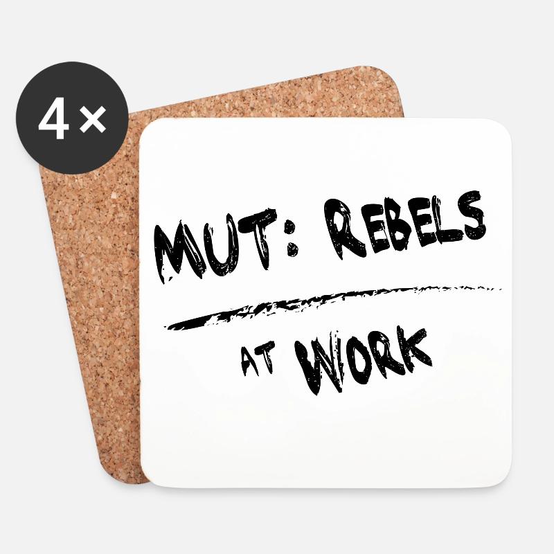 MUT Rebels schwarz - Untersetzer (4er-Set) - Weiß