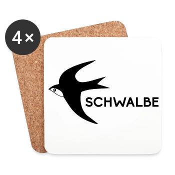 Schwalbe - Untersetzer (4er-Set) - Weiß - Vorne