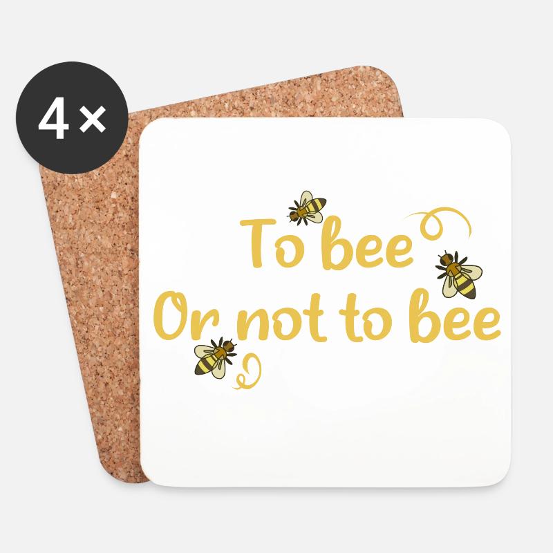 to bee or not to bee - Untersetzer (4er-Set) - Weiß