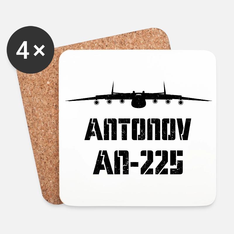 An-225 Antonov Flugzeug Pilot Russland Geschenk - Untersetzer (4er-Set) - Weiß