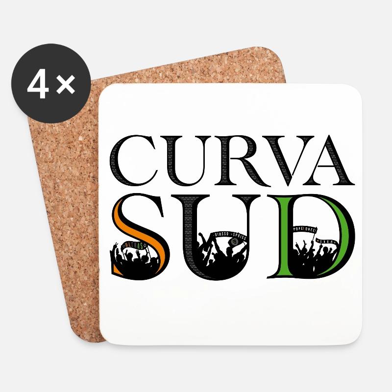 Curva Sud - Untersetzer (4er-Set) - Weiß