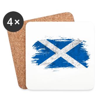 Schottland Vintage Flagge - Untersetzer (4er-Set) - Weiß - Vorne