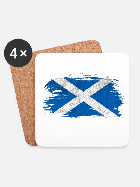 Scotland vintage flag - Coasters (set of 4) - white