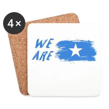 Nous sommes la Somalie - Dessous de verre (lot de 4) - blanc - Devant