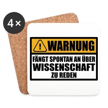 Wissenschaftler Forscher Spruch Lustiger Cool Witz - Untersetzer (4er-Set) - Weiß - Vorne