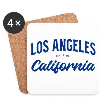 Los Angeles Kalifornien Retro Script - Untersetzer (4er-Set) - Weiß - Vorne