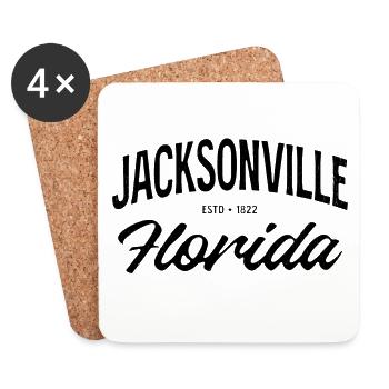 Jacksonville Florida USA Foundation Year Design - Coasters (set of 4) - white - Front