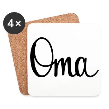 Oma - Untersetzer (4er-Set) - Weiß - Vorne