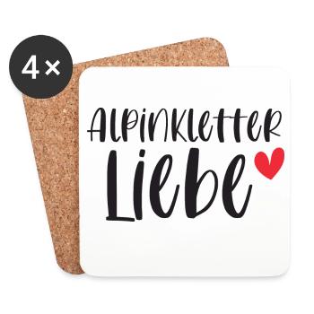 Klettern Alpinklettern Alpin Liebe Berge Geschenk - Untersetzer (4er-Set) - Weiß - Vorne