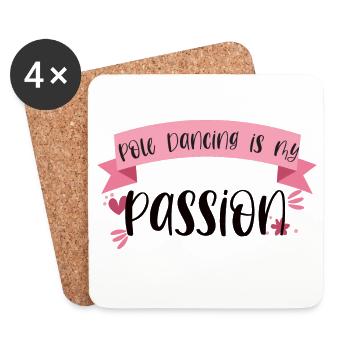 La pole dance est ma passion - Dancer Gift - Dessous de verre (lot de 4) - blanc - Devant
