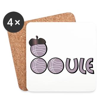 Boule petanque - Coasters (set of 4) - white - Front