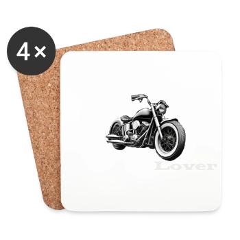 Chopper Lover weiß - Untersetzer (4er-Set) - Weiß - Vorne