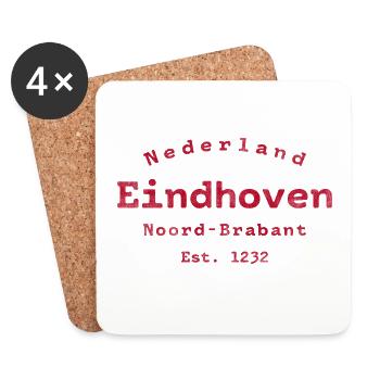 Eindhoven Brabant Vintage Schild - Untersetzer (4er-Set) - Weiß - Vorne