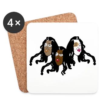 3 Femmes - Dessous de verre (lot de 4) - blanc - Devant