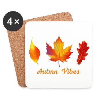 Ambiance automnale - Dessous de verre (lot de 4) - blanc - Devant