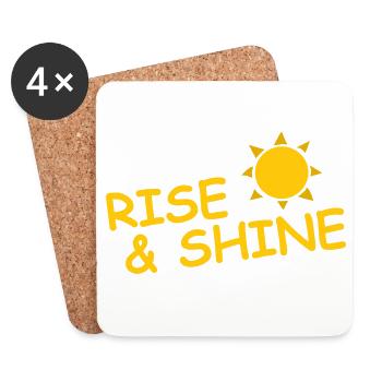 RISE & SHINE - Untersetzer (4er-Set) - Weiß - Vorne