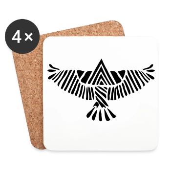Aigle - Dessous de verre (lot de 4) - blanc - Devant