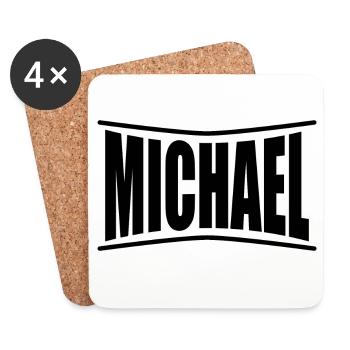 t-shirt Michael t-shirt gift idea - Coasters (set of 4) - white - Front