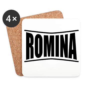 Romina T-Shirt T-Shirt Geschenkidee - Untersetzer (4er-Set) - Weiß - Vorne