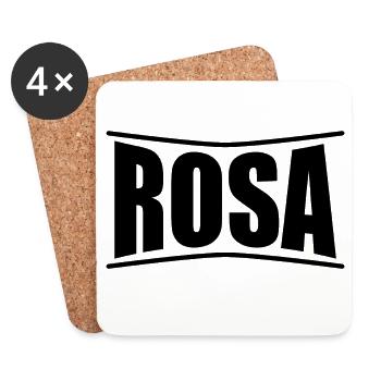 t-shirt pink t-shirt gift idea - Coasters (set of 4) - white - Front