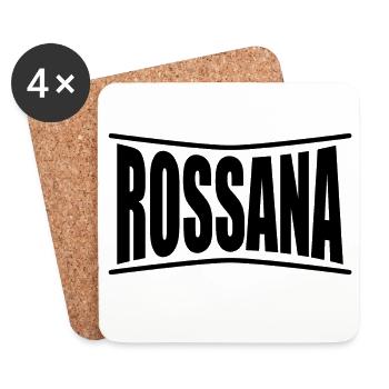 Rossana t-shirt t-shirt idée cadeau - Dessous de verre (lot de 4) - blanc - Devant