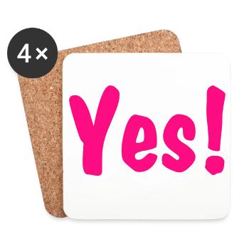 Yes Pink - Untersetzer (4er-Set) - Weiß - Vorne