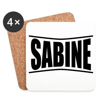 Sabine T-Shirt T-Shirt Geschenkidee - Untersetzer (4er-Set) - Weiß - Vorne
