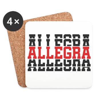 Cheerful t-shirt t-shirt gift idea stacked text - Coasters (set of 4) - white - Front