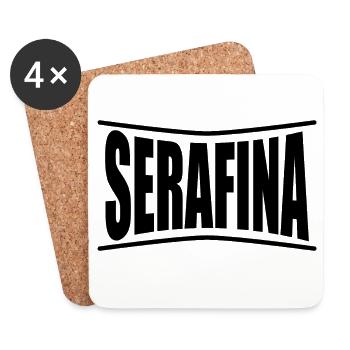 Serafina t-shirt t-shirt gift idea - Coasters (set of 4) - white - Front