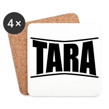 t-shirt Tara t-shirt idée cadeau - Dessous de verre (lot de 4) - blanc - Devant