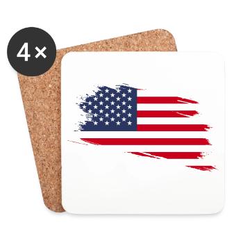 États-Unis d’Amérique - Dessous de verre (lot de 4) - blanc - Devant