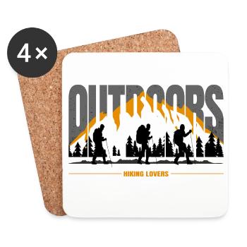 Hiking Lovers - Untersetzer (4er-Set) - Weiß - Vorne