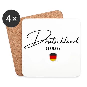 Flag of Germany, German pride - Coasters (set of 4) - white - Front