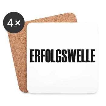 Erfolgswelle Erfolg für Gründer Unternehmer - Untersetzer (4er-Set) - Weiß - Vorne