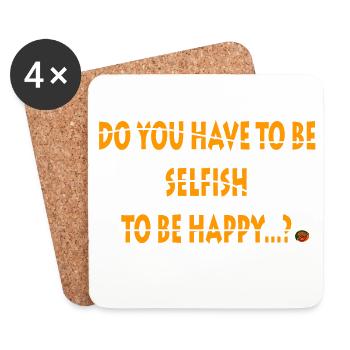 Bold Motivational Text Design - Coasters (set of 4) - white - Front