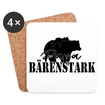 Papa Stark 2026 – Strong Father Design - Coasters (set of 4) - white - Front