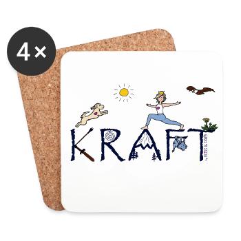 Bliss and Paw - Kraft - Untersetzer (4er-Set) - Weiß - Vorne