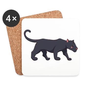 Panther - Coasters (set of 4) - white - Front