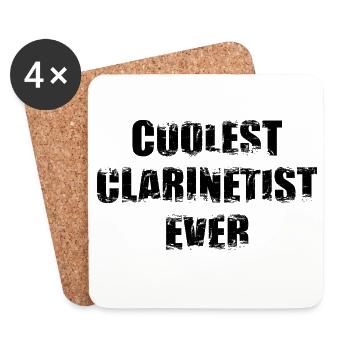 Cooler Klarinettist - Untersetzer (4er-Set) - Weiß - Vorne