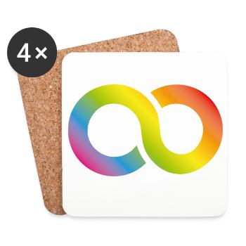 LGBTIQ - Unendliche Vielfalt. Pride/CSD - Untersetzer (4er-Set) - Weiß - Vorne