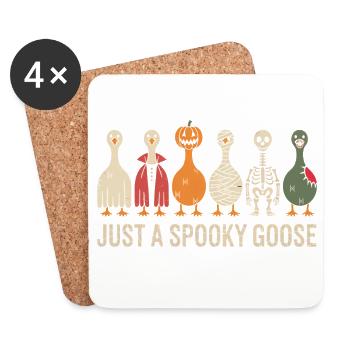 Just A Spooky Goose Halloween Vibes - Coasters (set of 4) - white - Front
