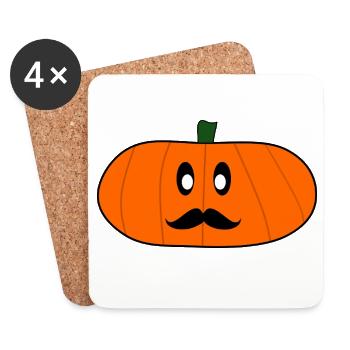 HALLOWEEN. PUMPKIN. HALLOWEEN PUMPKIN - Coasters (set of 4) - white - Front