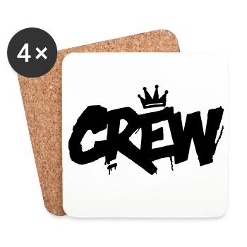Crew Schriftzug - Untersetzer (4er-Set) - Weiß - Vorne