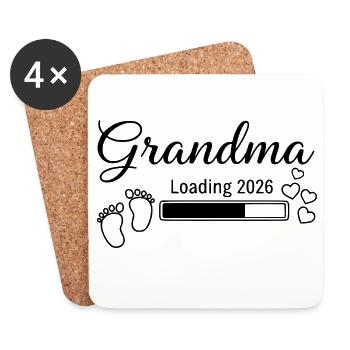 Grand-mère Chargement 2026 - Dessous de verre (lot de 4) - blanc - Devant
