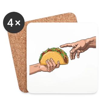 Taco Kreation Lustige Fiesta Mexikanischer Stil - Untersetzer (4er-Set) - Weiß - Vorne