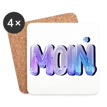MOIN – Allemagne du Nord, fraîche, comme une salutation matinale - Dessous de verre (lot de 4) - blanc - Devant
