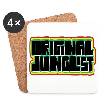 Original Junglist DNB Emblem - Untersetzer (4er-Set) - Weiß - Vorne