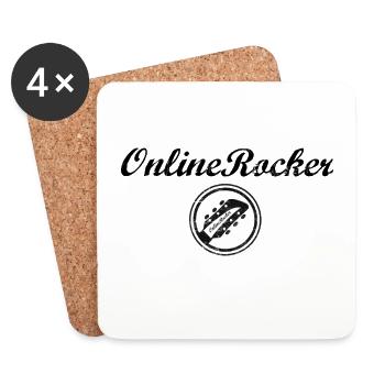 Rocker en ligne - Dessous de verre (lot de 4) - blanc - Devant